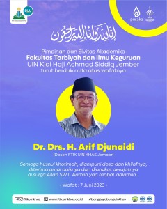 Tadris Biologi turut berduka cita atas berpulangnya Dosen FTIK Dr. Drs. H. Arif Junaedi, M.Pd.